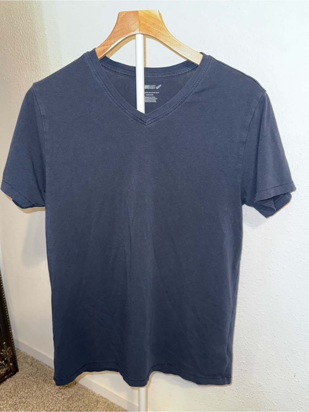 William Rast Men's V-Neck Tee - Navy Blue